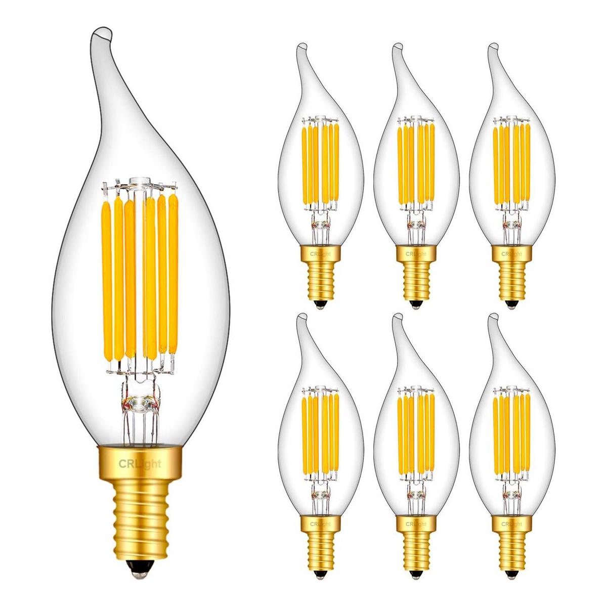 CRLight Bombilla LED de 6 W 3000 K color blanco suave