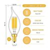 CRLight Bombilla LED de 6 W 3000 K color blanco suave_3