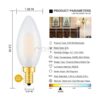 CRLight Bombilla LED regulable de 6 W de 3200 K color
