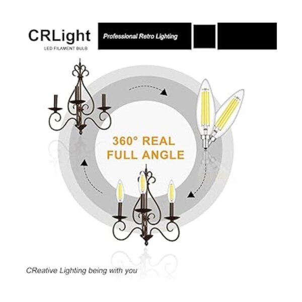 CRLight Bombilla LED de 8 W 4000 K luz diurna color