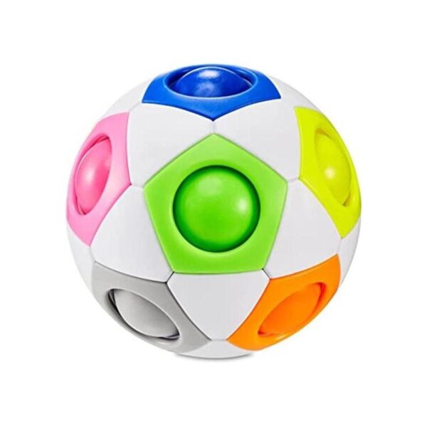 CUBIDI Bola de fútbol arcoíris Bola antiestrés para_1