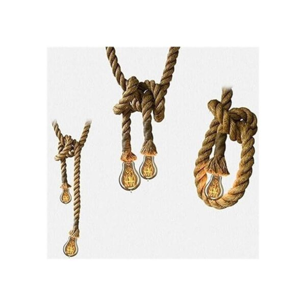 CTKcom 2 cabezas vintage 1.54.9 ft cuerda de cáñamo