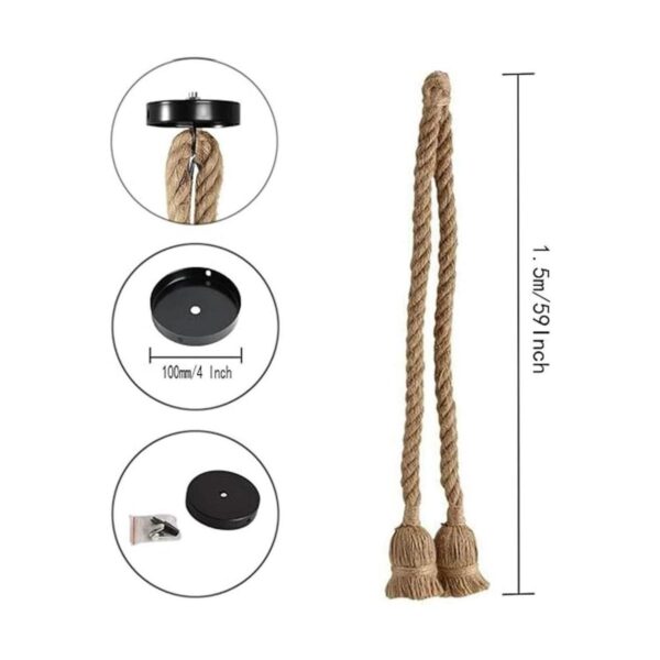 CTKcom 2 cabezas vintage 1.54.9 ft cuerda de cáñamo