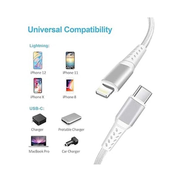 CUGUNU Paquete de 2 cables USB C a Lightning para iPhone_2