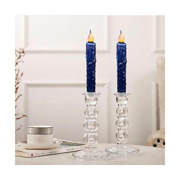 CVHOMEDECO. Real Wax Velas cónicas con temporizador LED_4