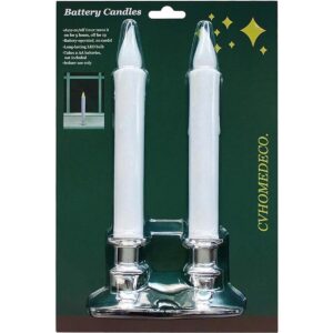 CVHOMEDECO. Velas LED para ventana con pilas encendido y_2