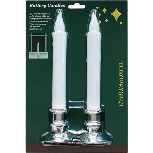 CVHOMEDECO. Velas LED para ventana con pilas encendido y_2