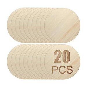 CYEAH 20 círculos redondos de madera para manualidades