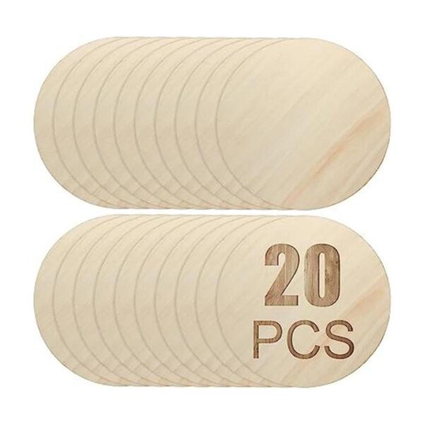 CYEAH 20 círculos redondos de madera para manualidades
