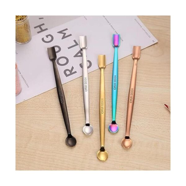 CYFUN Design Juego de 5 cucharas reutilizables de acero_3