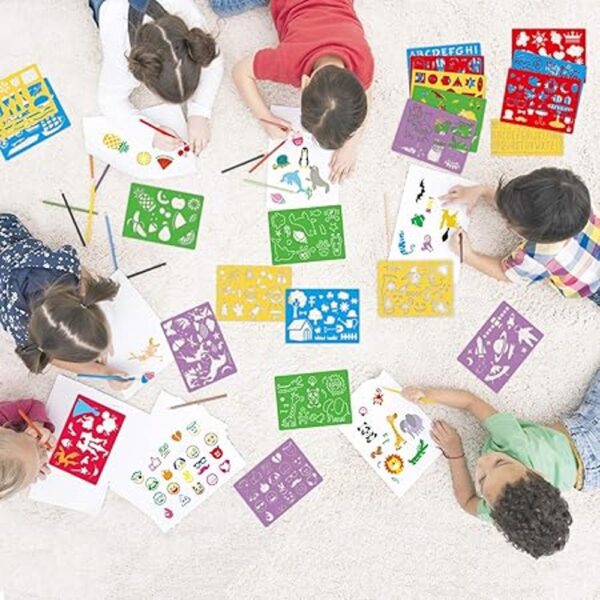 CZONG Juego de 21 plantillas de dibujo para niños con más_4