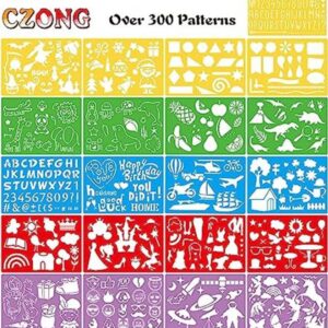 CZONG Juego de 21 plantillas de dibujo para niños con más_1