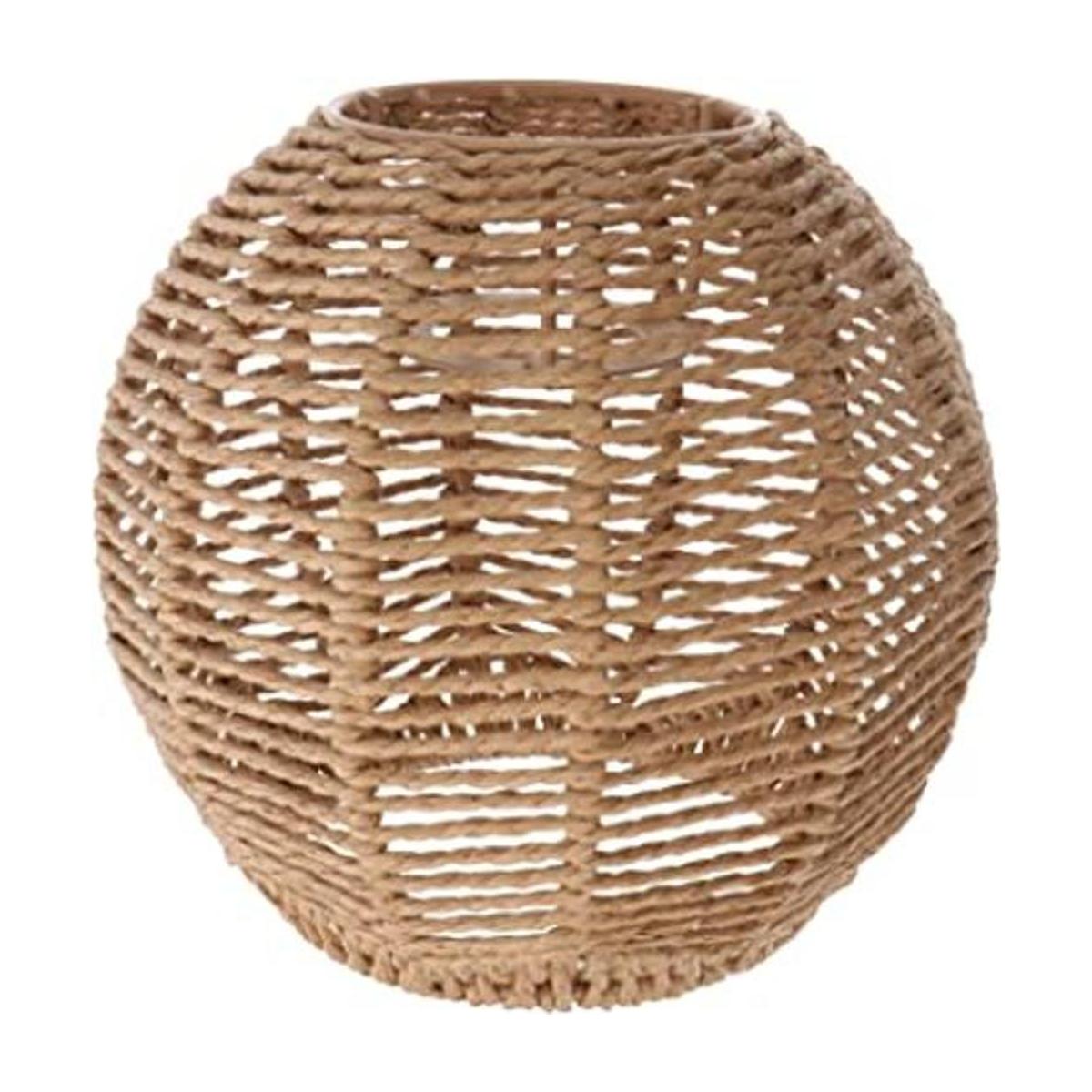Cabilock Lámpara colgante tejida de ratán vintage para