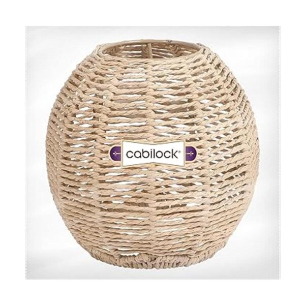 Cabilock Lámpara colgante tejida de ratán vintage para