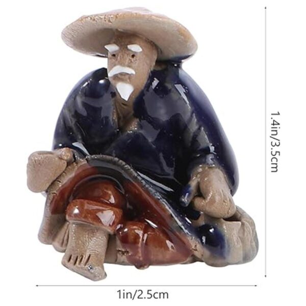 Cabilock Mini estatua de pescador de hadas de jardín de