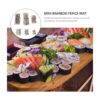 Cabilock 6 piezas decoración japonesa de bambú mini valla