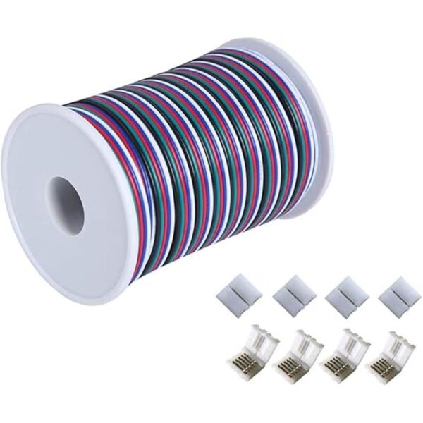 Cable Cable de extensión de cable RGBW de 65.6 ft con_1