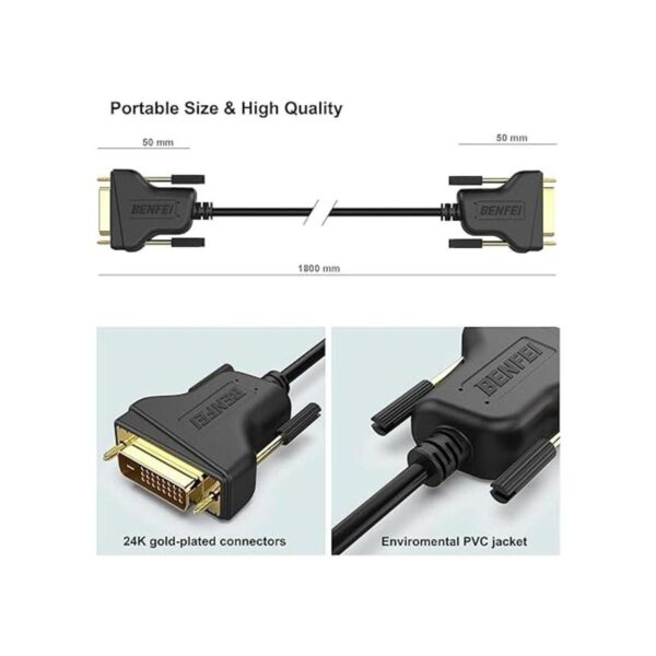 Cable DVI a DVI Benfei DVID a DVID cable de doble enlace_6