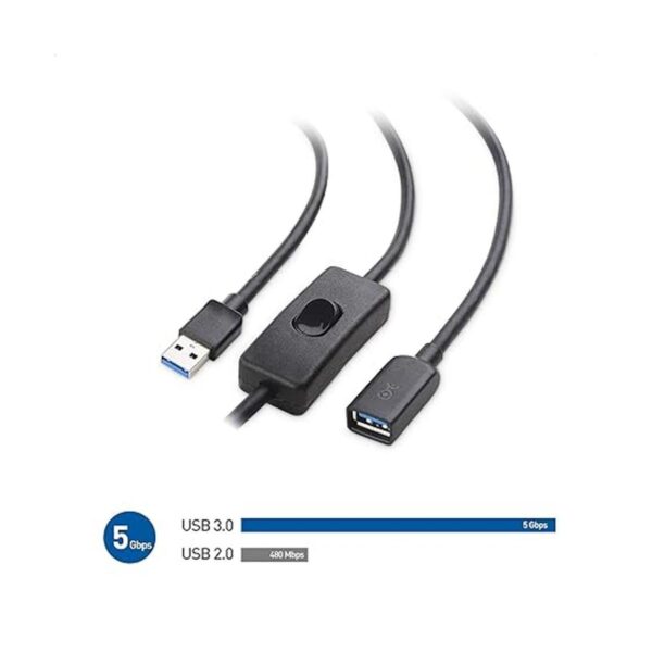 Cable Matters Cable de extensión USB 3.0 con interruptor
