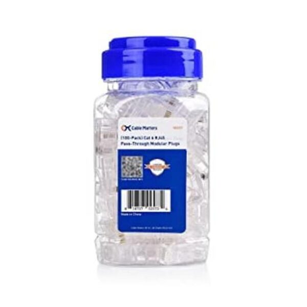 Cable Matters Paquete de 100 conectores RJ45 de paso Cat_1