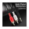 Cable RCA de 0.138 in a 30 pies Abireiv TRS macho a 2RCA_2