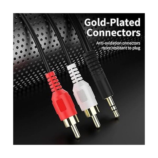 Cable RCA de 0.138 in a 30 pies Abireiv TRS macho a 2RCA_2