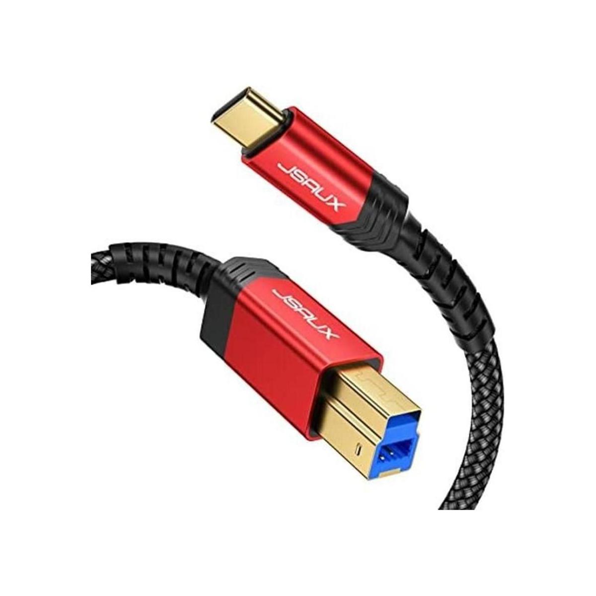 Cable USB 3.0 B macho a USBC JSAUX 6.6 pies USB 3 tipo B