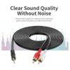 Cable RCA de 0.138 in a 30 pies Abireiv TRS macho a 2RCA_6