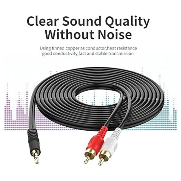 Cable RCA de 0.138 in a 30 pies Abireiv TRS macho a 2RCA_6