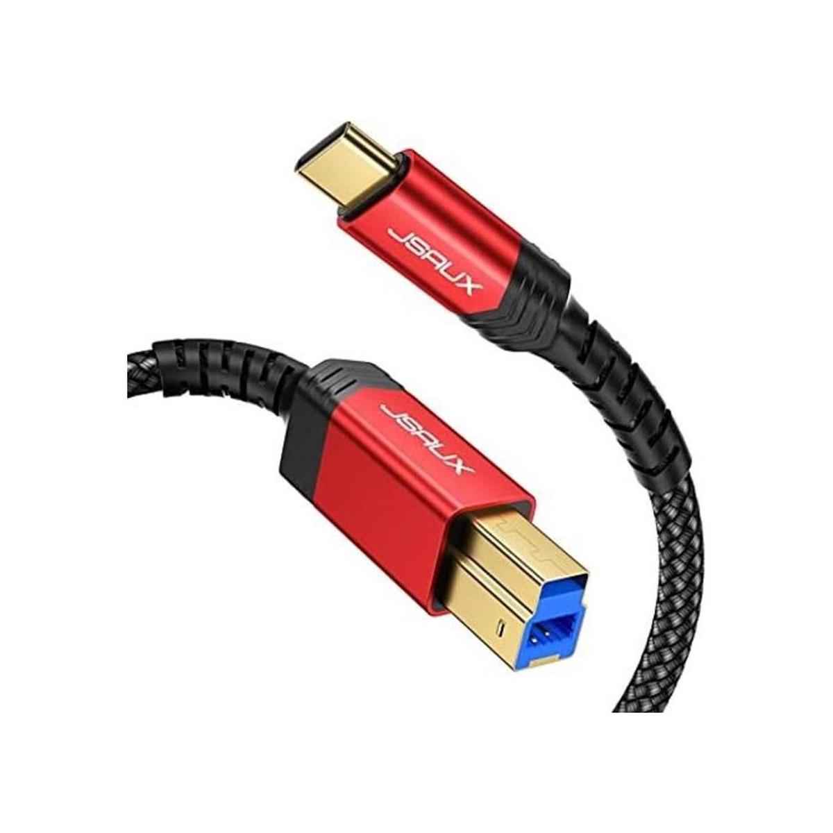 Cable USB 3.0 B macho a USBC JSAUX de 10 pies USB 3 tipo