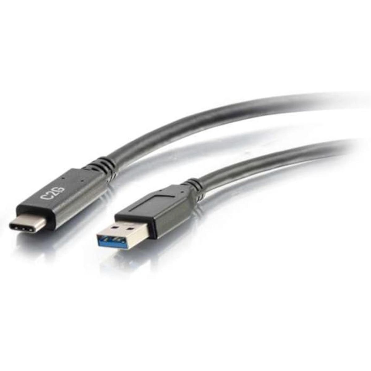 Cable USB 3.0 USB C a USB A de 5.9 ft de largo color