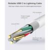 Cable USB C a Lightning de 6 pies paquete de 3 unidades_3
