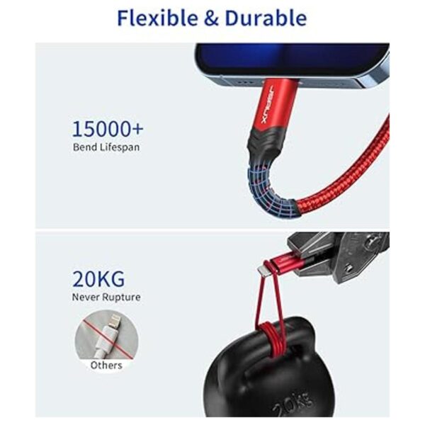 Cable USB C a Lightning de 6 pies JSAUX certificado por_5