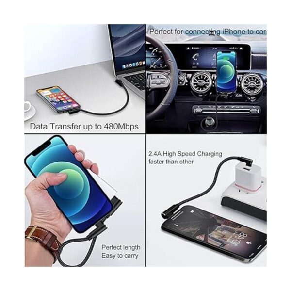 Cable USB C a Lightning de 1 pie certificado MFi paquete_4