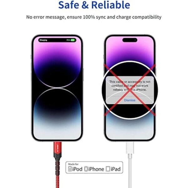 Cable USB C a Lightning de 6 pies JSAUX certificado por_4