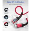Cable USB C a Lightning de 6 pies JSAUX certificado por_3