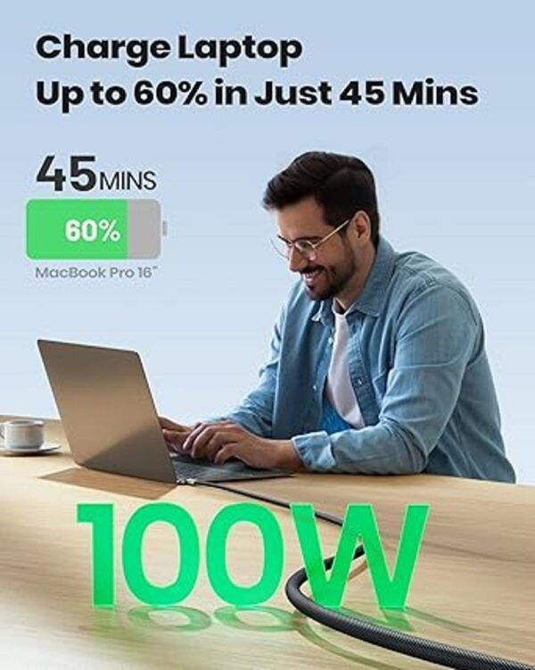 Cable USB C a USB C INIU de 100 W paquete de 2 6.6 pies_2