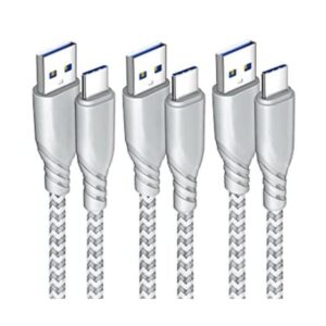 Cable USB C largo de carga rápida paquete de 3 cables de_1