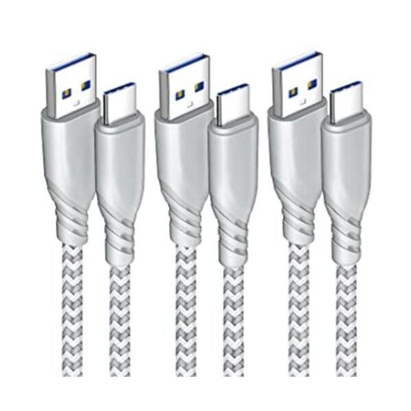 Cable USB C largo de carga rápida paquete de 3 cables de_1