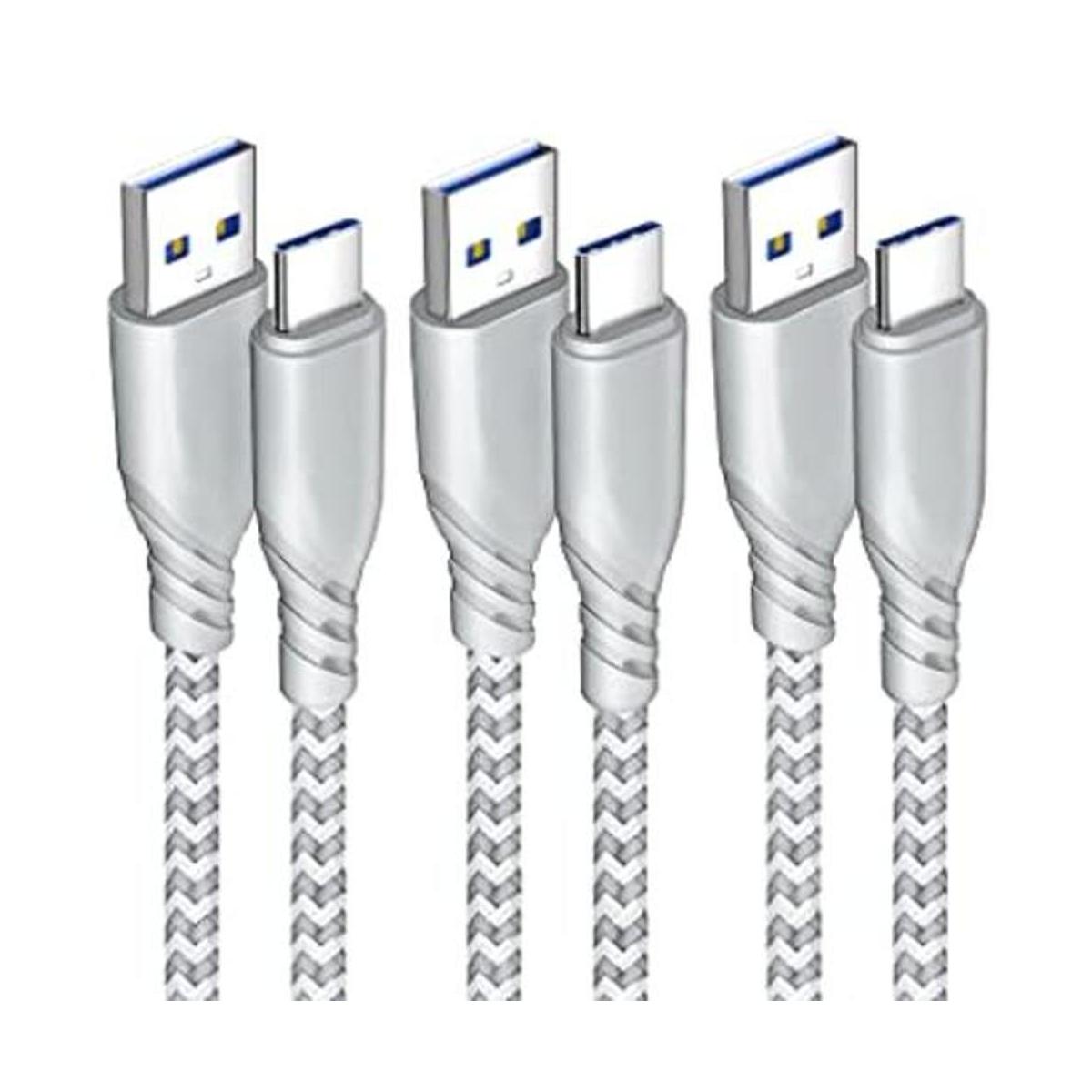 Cable USB C largo de carga rápida paquete de 3 cables de
