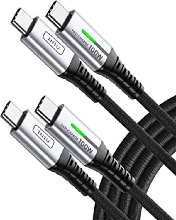 Cable USB C a USB C INIU de 100 W paquete de 2 6.6 pies_1