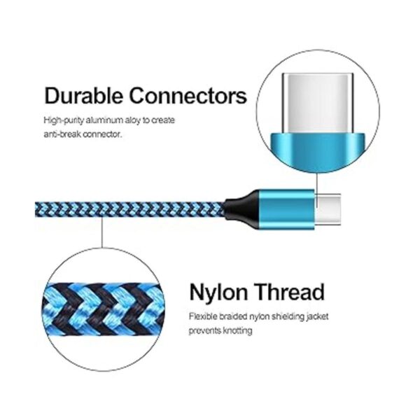 Cable USB C de 3 pies paquete de 5 cables USB A a tipo C_3
