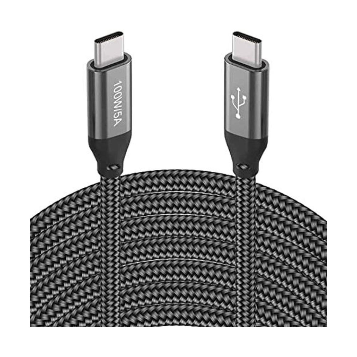 Cable USBC a USBC de 20 pies 100 W5A cable de carga