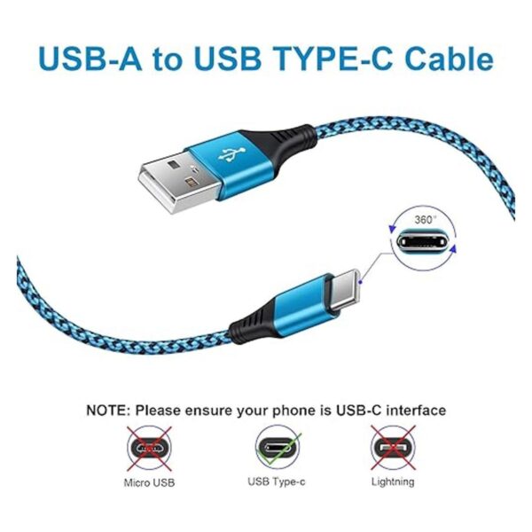 Cable USB tipo C 4 paquetes6 pies USB C cable de carga_2