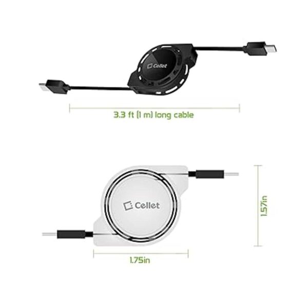 Cable USBC retráctil cable de carga tipo C 3 pies para_4