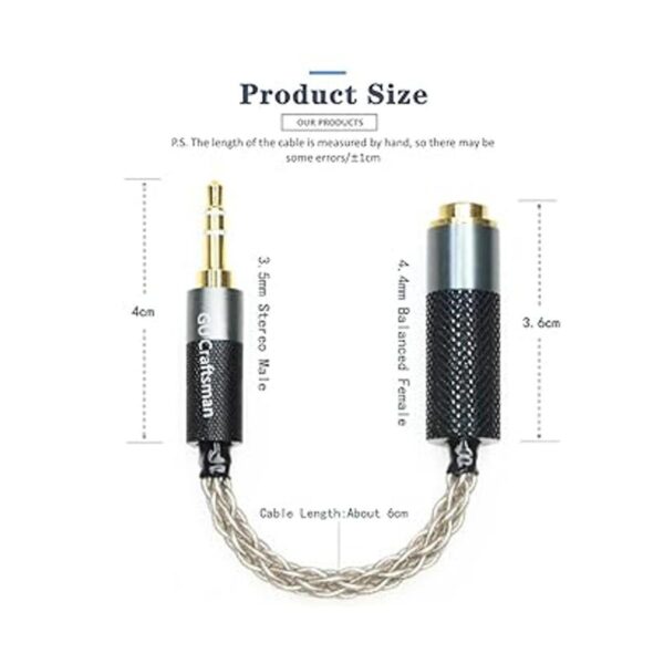 Cable adaptador de auriculares portátil de 0.138 in macho_3