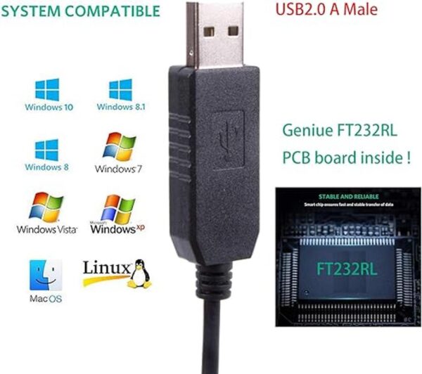 Cable adaptador USB a TTL serie 5 V 33 V TX RX VCC GND_2