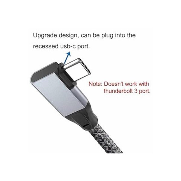 Cable alargador USB C macho a hembra de ángulo recto de 90_4
