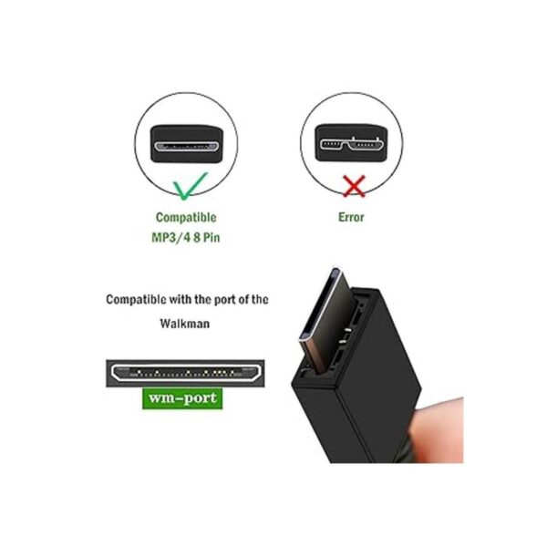 Cable cargador de reproductor MP3 compatible con Sony_2