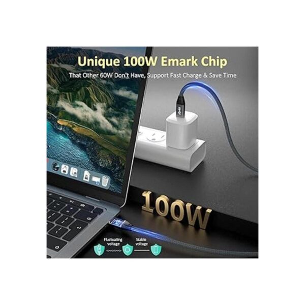 Cable corto USB C a USB C de 1.65 pies QCEs de 20 Gbps_3